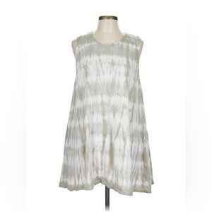 Neon Buddha Tie-Dye Sleeveless Top - Green and Cream Size L